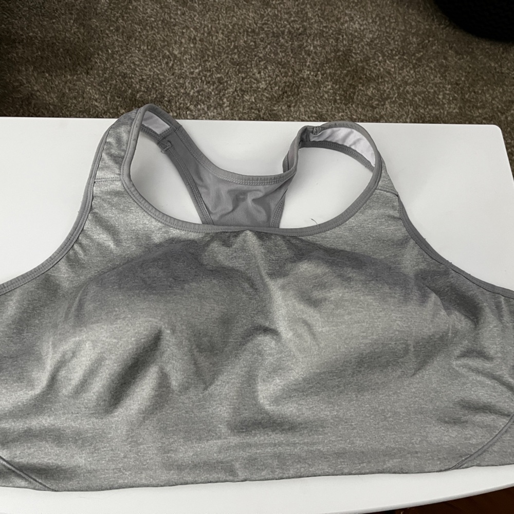 Avia 4x Silver Gray Racerback Sports Bralette Padded cups
